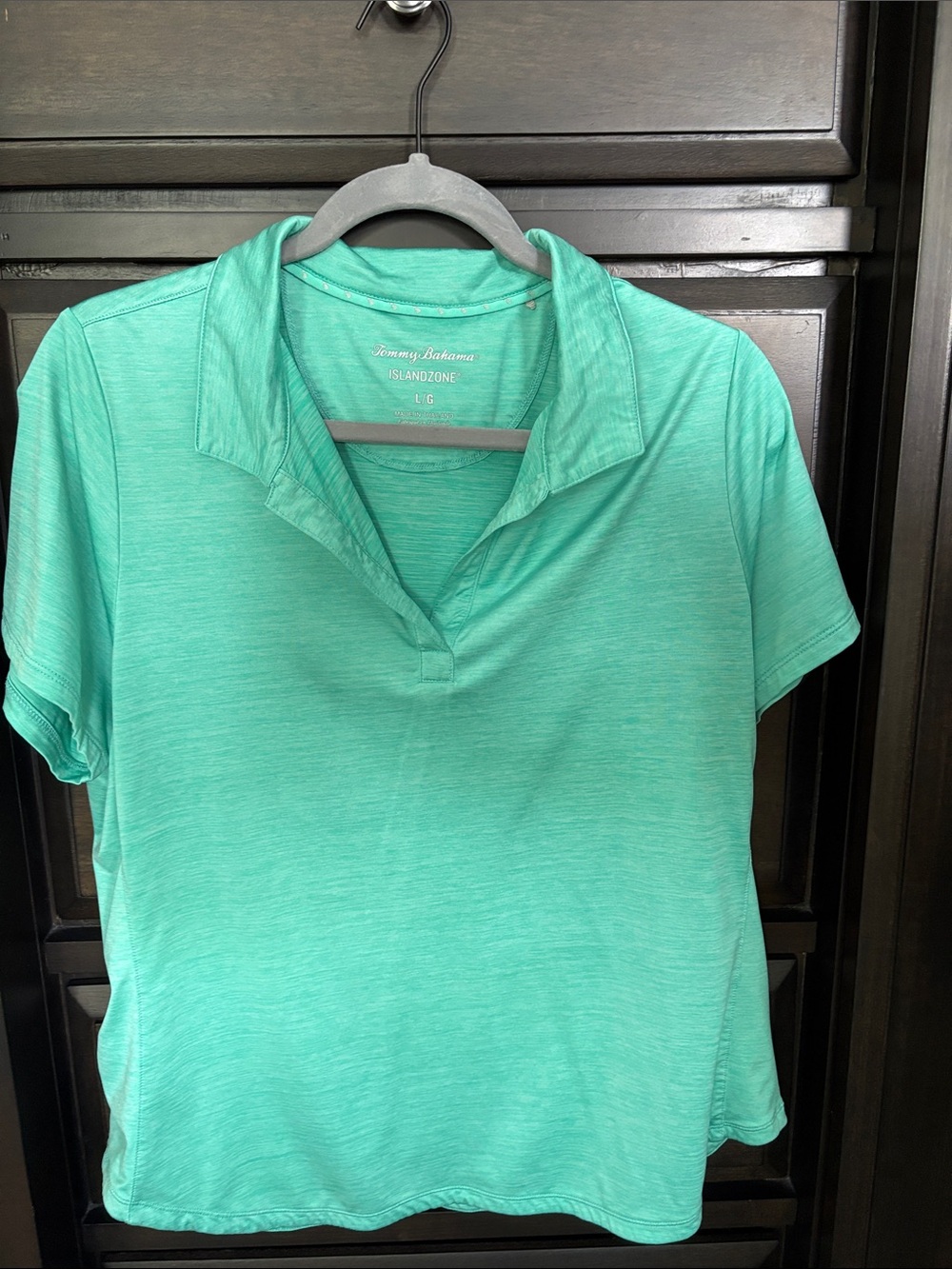 Tommy Bahama Teal Short-Sleeve Polo-Style Performance Top